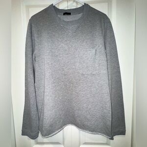 ATM Gray Long Sleeve Sweatshirt with pocket. GUC NO SIZE OR FABRIC TAG!